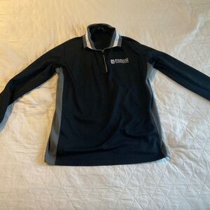 Nike Golf Dri-Fit Mens Black Grey 1/4 Zip Pullover Sweatshirt XL Polyester Soft